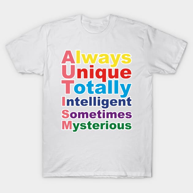 Always Unique Totally Intelligent Sometimes Mysterious T-Shirt by yphien